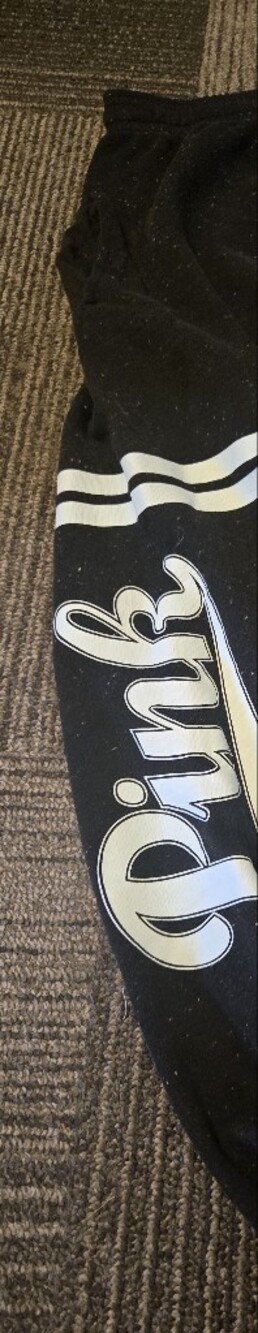 Victoria's Secret Black and Light Mint Logo Sweatpants